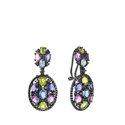 Серьги из золота с сапфирами