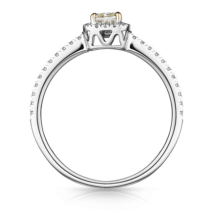 Кольцо из белого золота с бриллиантами