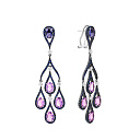 Серьги из золота с аметистами, бриллиантами