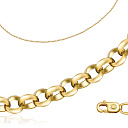 Браслет автомат из желтого золота, плетение бельцер (ролло)