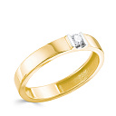 Кольцо из желтого золота с бриллиантом