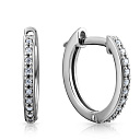 Серьги из серебра с фианитом