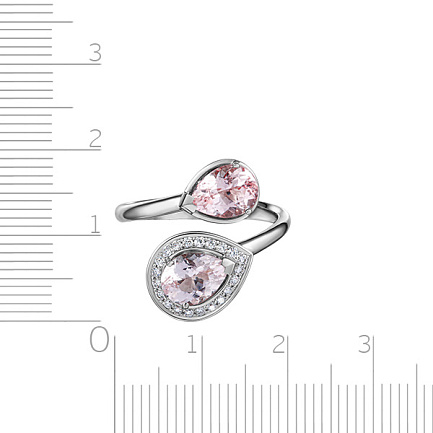 Кольцо из белого золота с бриллиантами