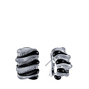 Серьги из белого золота с бриллиантами, кварцем