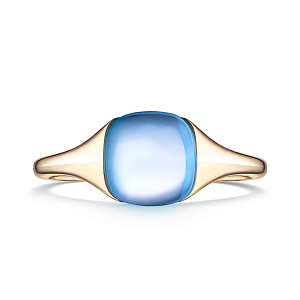 Кольцо из желтого золота с топазом