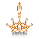 Подвеска из красного золота с фианитом