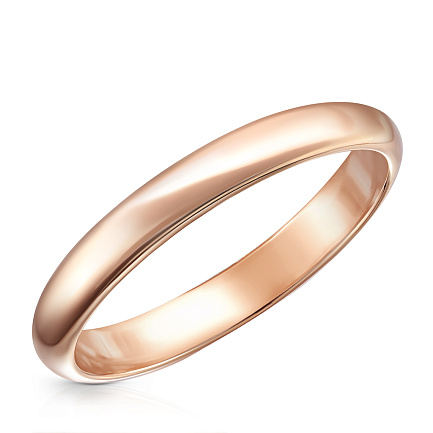 Кольцо обручальное из красного золота
