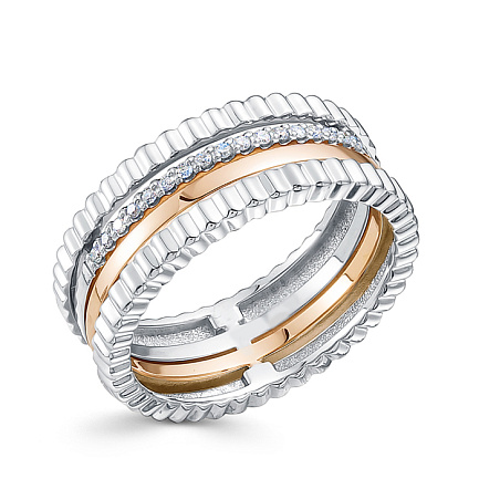 Кольцо из белого золота с бриллиантами