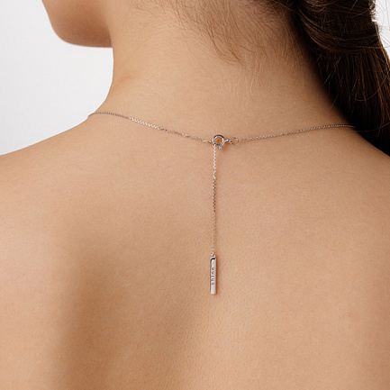 Колье из серебра с фианитами