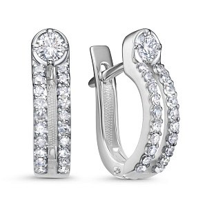 Серьги с английским замком 12-12220-1000