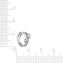 Серьги из серебра с фианитом