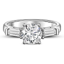 Кольцо из белого золота с бриллиантами