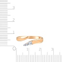 Кольцо из красного золота с фианитом