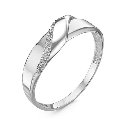 Кольцо из белого золота с бриллиантами