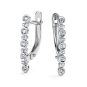 Серьги с английским замком из белого золота