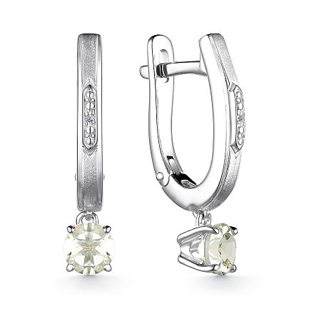 Серьги из серебра с бриллиантами