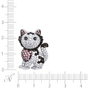 Брошь из серебра с фианитом