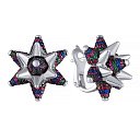 Серьги из серебра с фианитом
