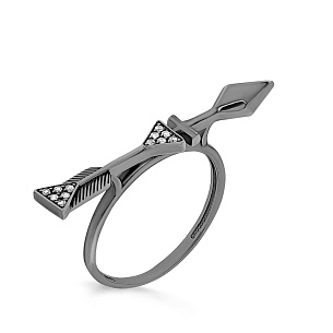 Кольцо из серебра с фианитами