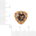 Подвеска из желтого золота с бриллиантами, сапфирами