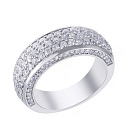 Кольцо из белого золота с бриллиантами