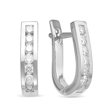 Серьги из белого золота с бриллиантами