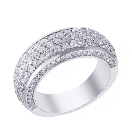 Кольцо из белого золота с бриллиантами