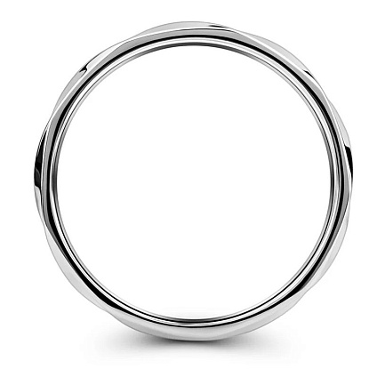 Кольцо обручальное из белого золота