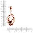 Подвеска из красного золота с бриллиантами, гранатами