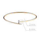 Браслет жесткий из желтого золота с бриллиантами