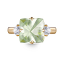 Кольцо из желтого золота с фианитом