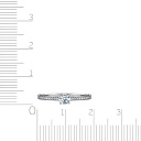 Кольцо помолвочное из белого золота с бриллиантами