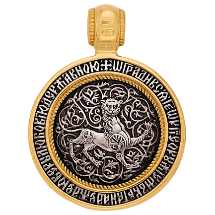 Иконка из серебра "Георгий Победоносец"