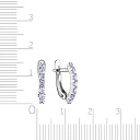 Серьги с английским замком из серебра с фианитом