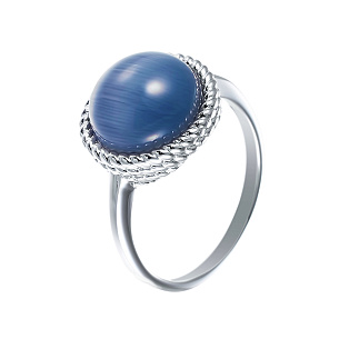 Кольцо из серебра с стеклом