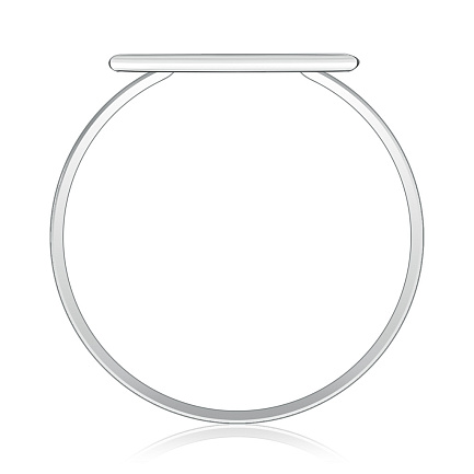 Кольцо серебряное без вставок