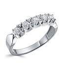 Кольцо из белого золота с бриллиантами