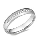 Кольцо обручальное из белого золота