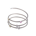 Браслет декоративный из серебра с фианитом