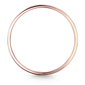 Кольцо обручальное гладкое из красного золота