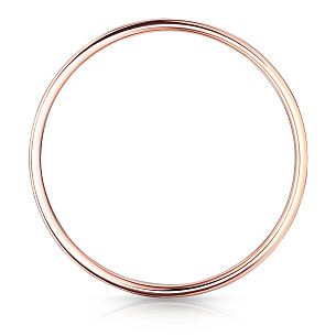 Кольцо обручальное гладкое из красного золота