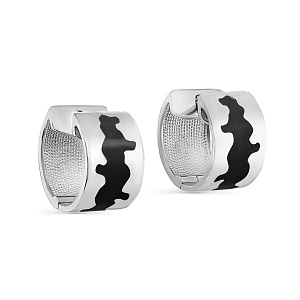 Серьги с английским замком из серебра