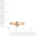 Кольцо из красного золота с бриллиантом