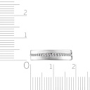 Кольцо обручальное из белого золота с бриллиантами
