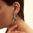 Серьги из серебра с эмалью