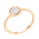 Кольцо из красного золота с бриллиантами