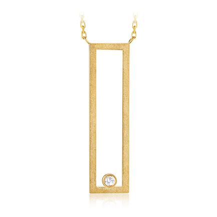 Колье из желтого золота с бриллиантом