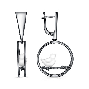 Серьги с английским замком из серебра