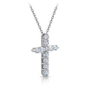 Колье из белого золота с бриллиантами, плетение якорное