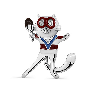 Брошь из серебра с эмалью